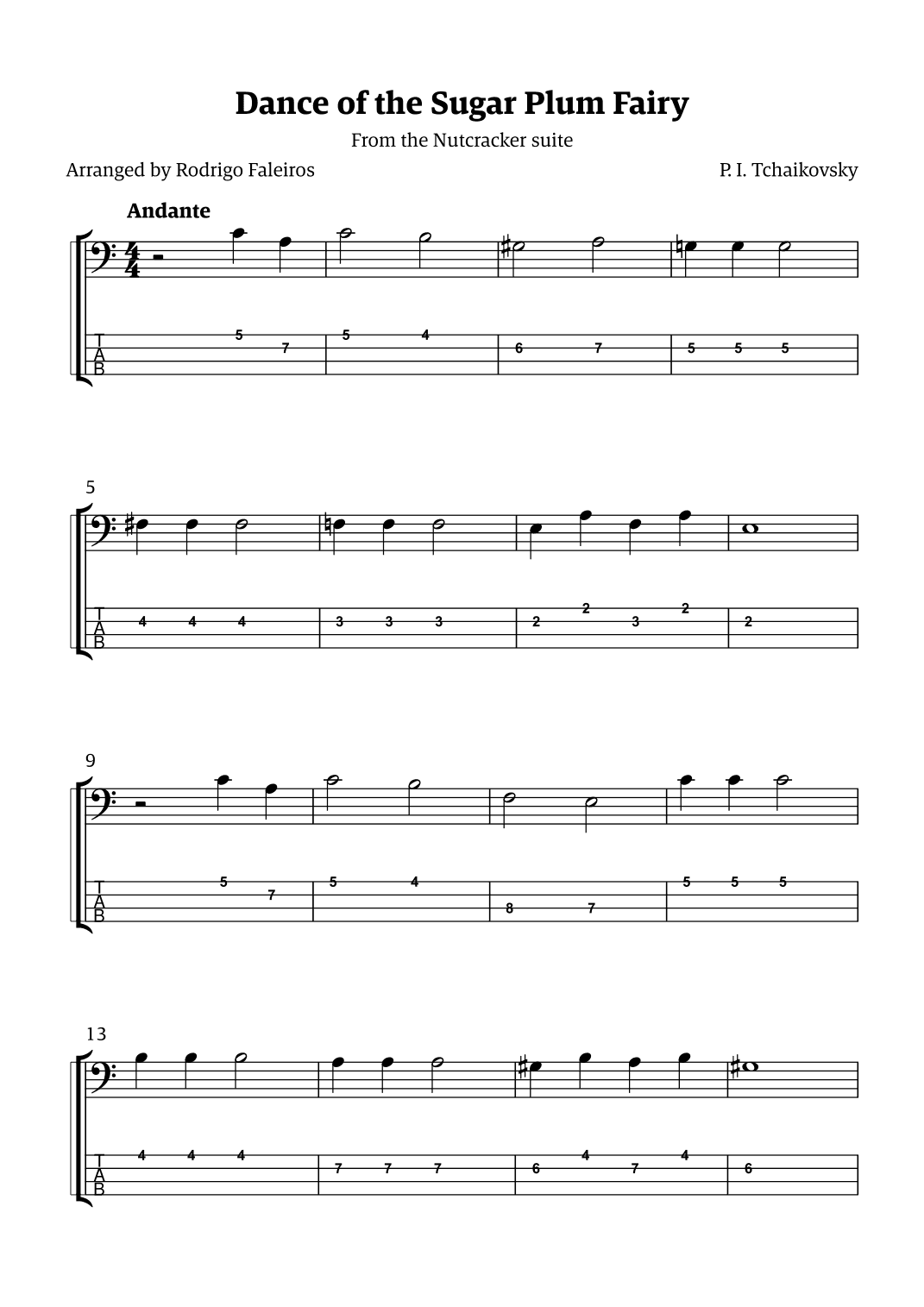 Sugar Plum Fairy theme (arr. Rodrigo Faleiros)