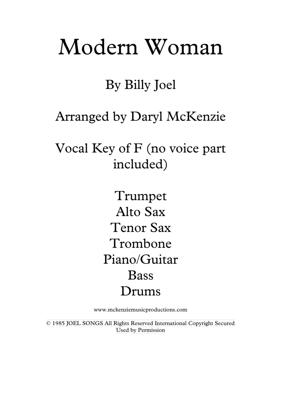 Modern Woman (arr. Daryl McKenzie)