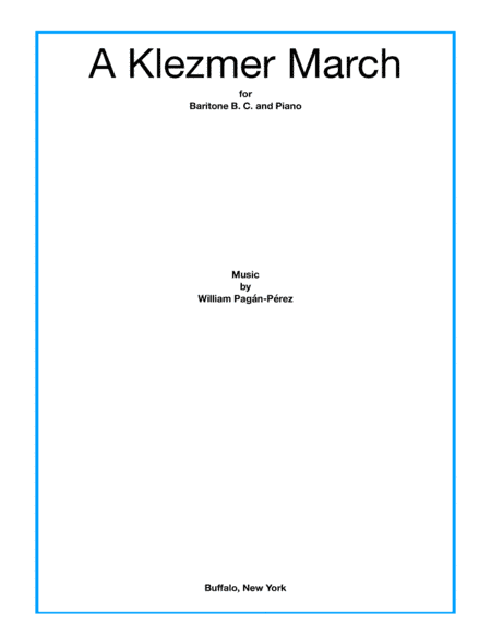 A Klezmer March for Baritone B.C. (Euphonium) and Piano