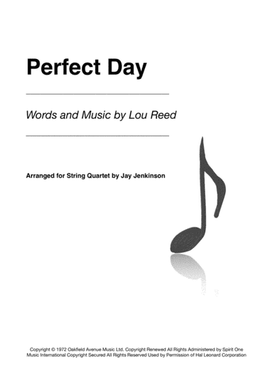 Perfect Day (arr. Jay Jenkinson)