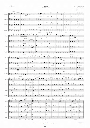 Largo (Serse) (arr. Josef STASTNY)