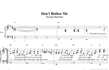 Don't Bother Me (arr. Classic Hits: Authentic Arrangements)