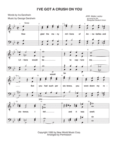 I've Got A Crush On You (arr. Walter Latzko)