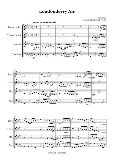 Londonderry Air (Danny Boy) - Brass quartet (arr. Kayleigh Huelin)