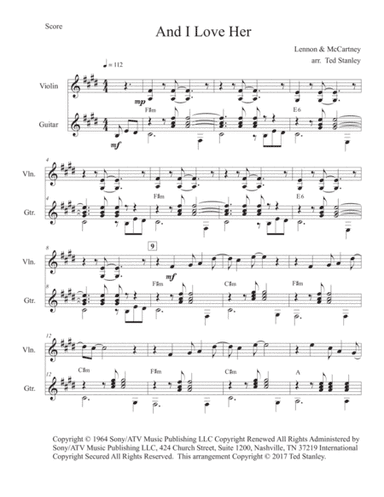 And I Love Her (arr. Ted Stanley)