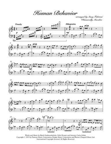 Human Behavior (arr. Whimsically Macabre (ASCAP))