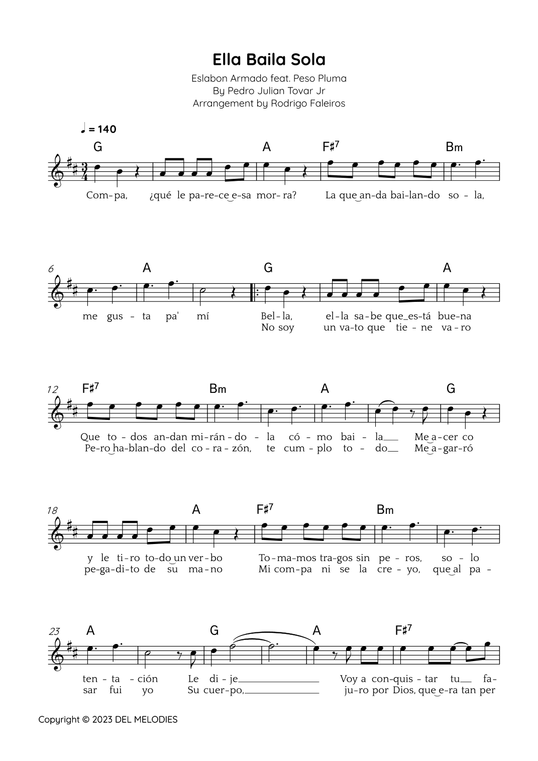Ella Baila Sola (arr. Rodrigo Faleiros)