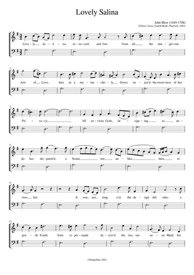 Lovely Salina (arr. Early Music Scores)