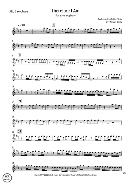 Therefore I Am (arr. Willem Aarts)