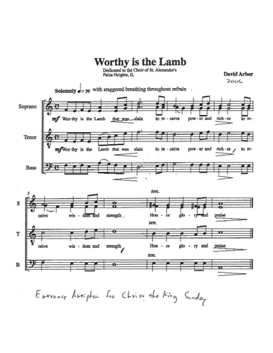 Worthy is the Lamb