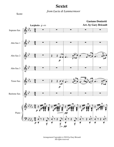 Sextet - from Lucia di Lammermoor (arr. Gary Bricault)