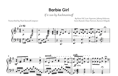 Barbie Girl (arr. ThatClassicalComposer)