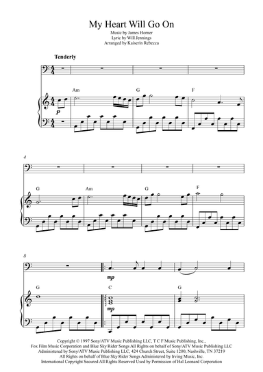 My Heart Will Go On (Love Theme from Titanic) (arr. Kaiserin Rebecca)