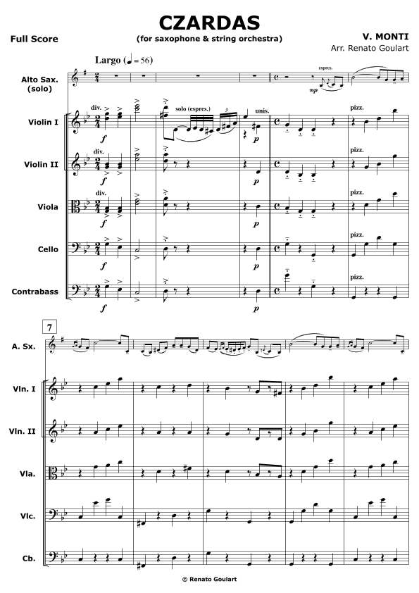 Czardas (arr. Renato Goulart)