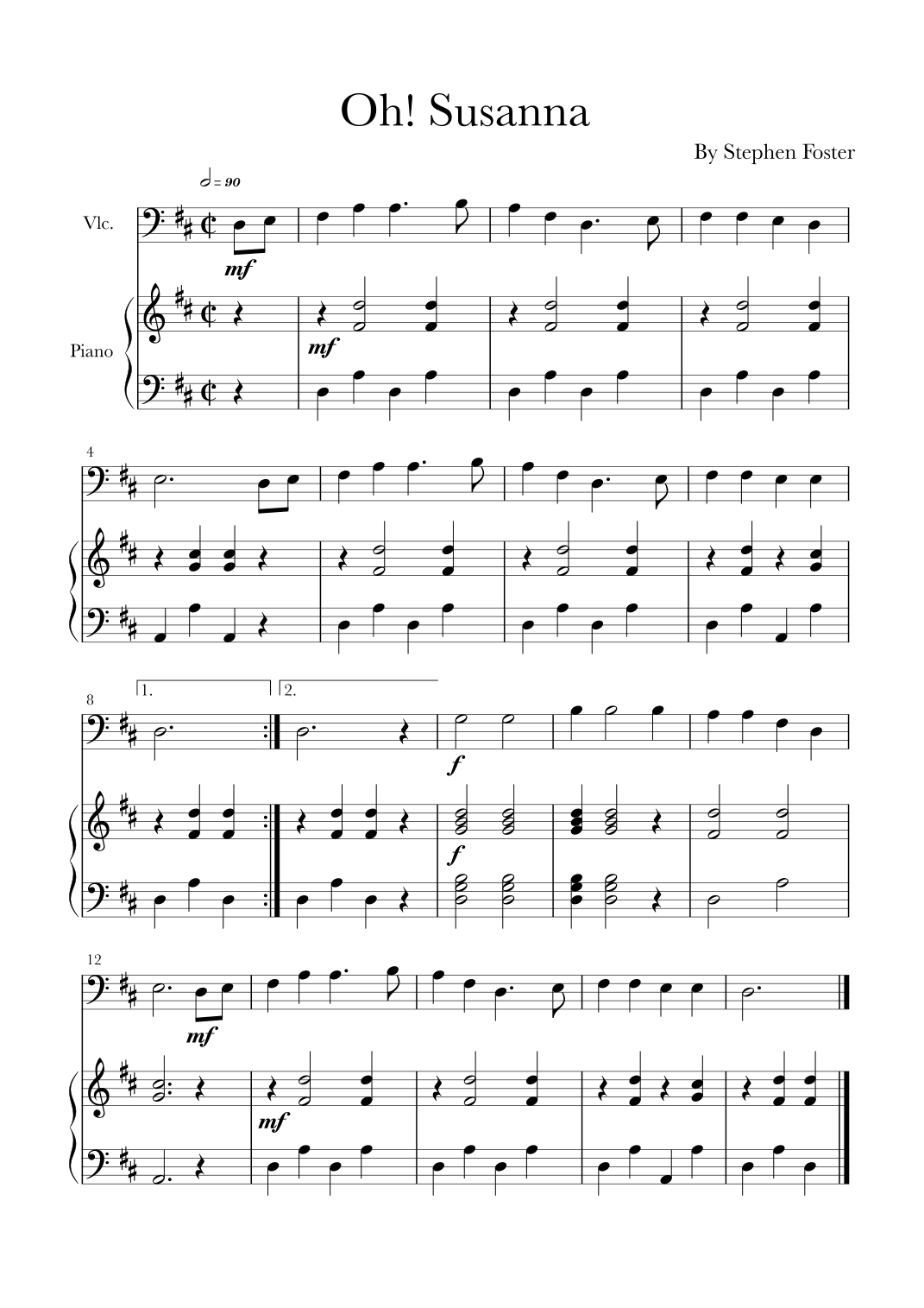 Oh! Susanna (arr. Glauco Fernandes)