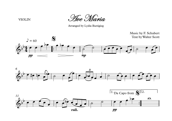 Ave Maria (arr. Dr Lydia Buttigieg)