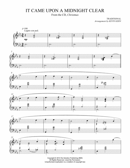 It Came Upon A Midnight Clear (arr. Kevin Kern)