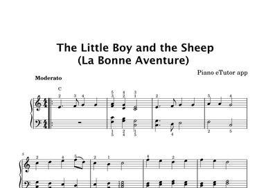 The Little Boy and The Sheep (La Bonne Aventure) (folk song) - piano (arr. Piano eTutor app)