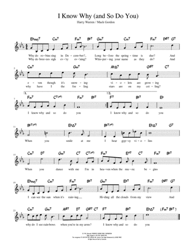 I Know Why (and So Do You) (arr. Charles Lee)