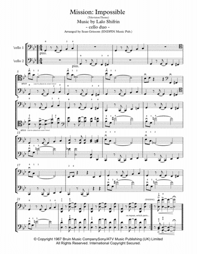 Mission: Impossible Theme (mission Accomplished) (arr. Sean Grissom (ENDPIN Music Pub.))