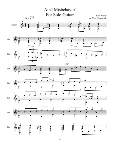 Ain't Misbehavin' (arr. Neal Fitzpatrick)