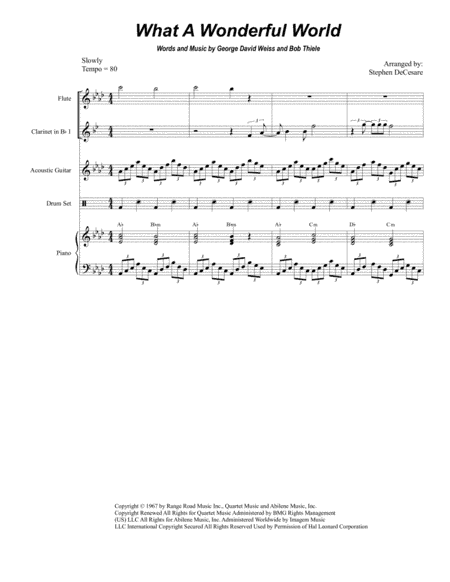 What A Wonderful World (arr. Stephen DeCesare)