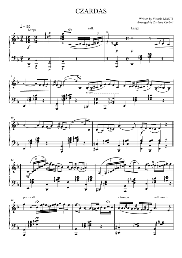 Czardas (arr. Zachary Corbett)