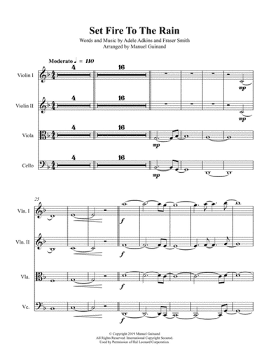 Set Fire To The Rain (arr. Manuel Guinand)