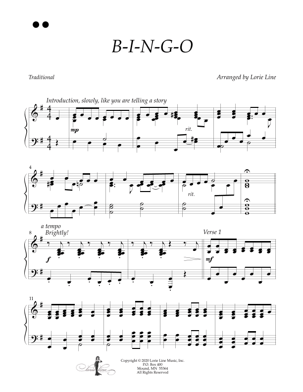 B-I-N-G-O (arr. Lorie Line)