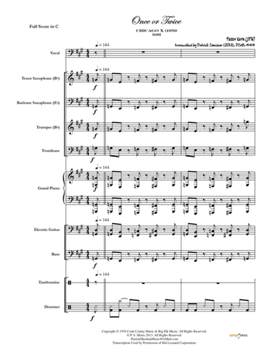 Once Or Twice (arr. Patrick Sheehan)