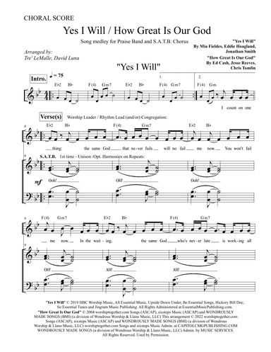 Yes I Will (arr. Tre' LeMalle, David Luna)