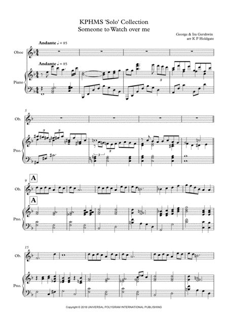 Someone To Watch Over Me (arr. Kevin P Holdgate)