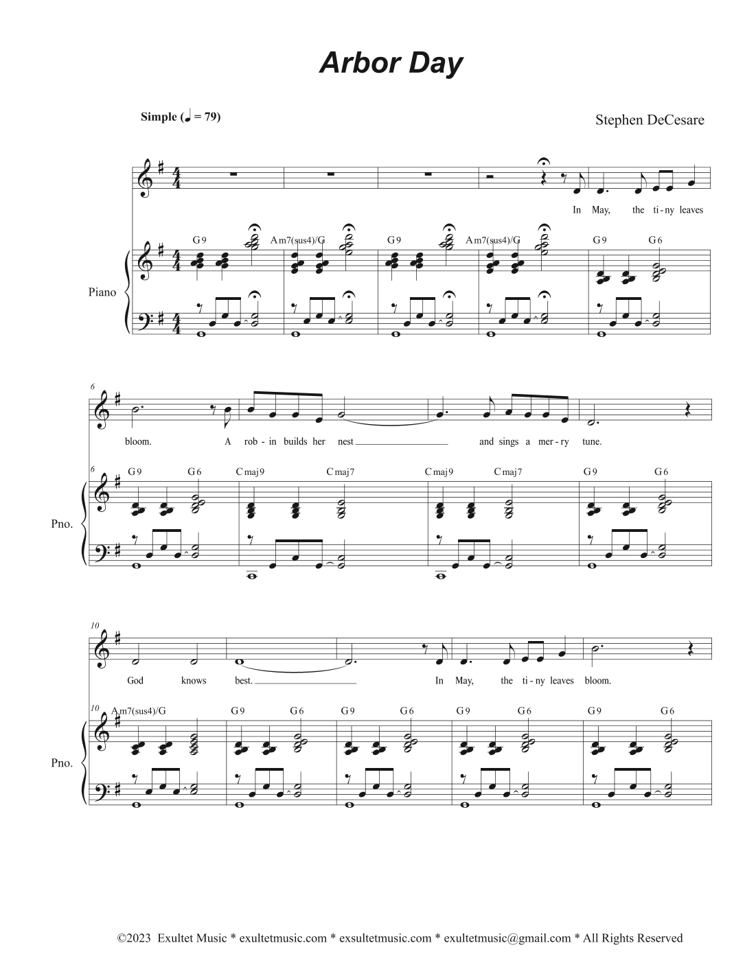 Arbor Day (Unison choir)