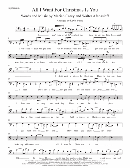 All I Want For Christmas Is You (arr. Kevin Busse)