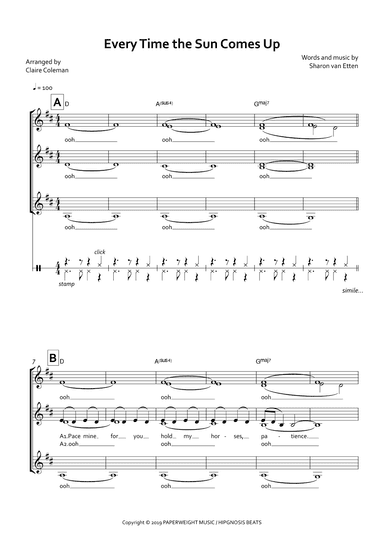 Every Time The Sun Comes Up (arr. Claire Coleman)