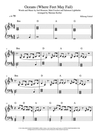 Oceans (Where Feet May Fail) (arr. Mariane Kerber)