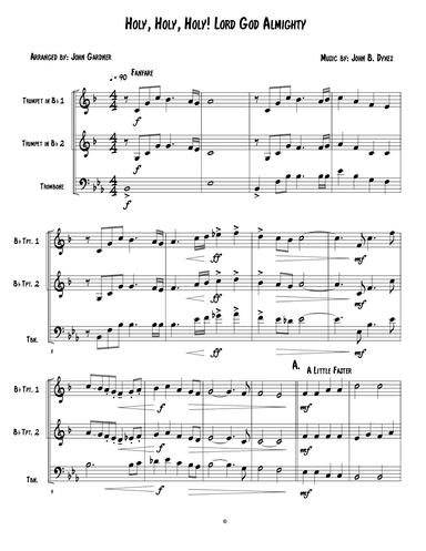 Holy, Holy, Holy! Lord God Almighty! (arr. John Gardner)