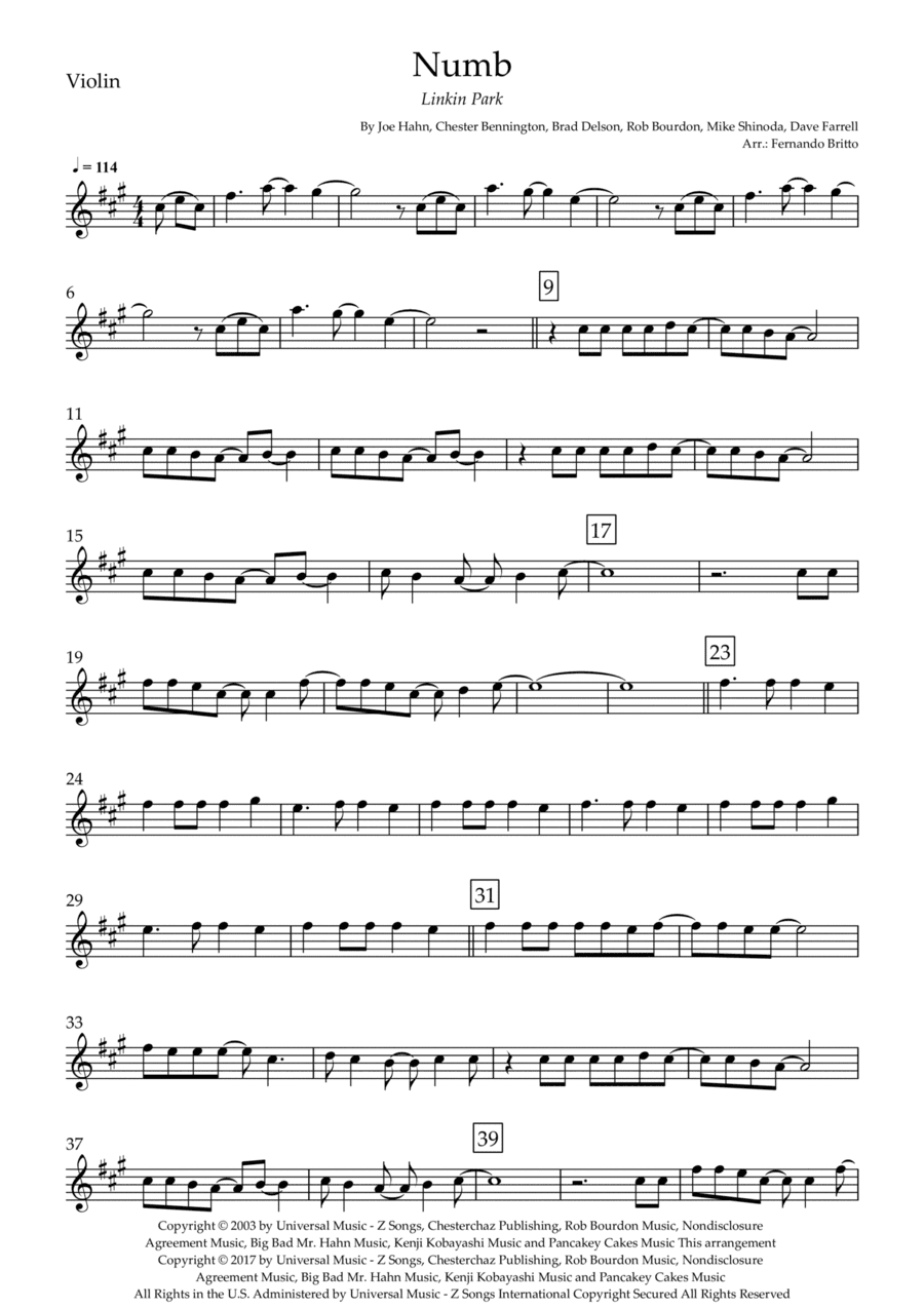 Numb (arr. Fernando Britto)