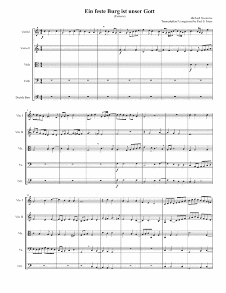 Ein' feste Burg ist unser Gott (Praetorious) (arr. Paul Jones)