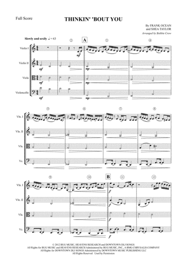 Thinkin' 'bout You (arr. BLC3Music Services LLC)