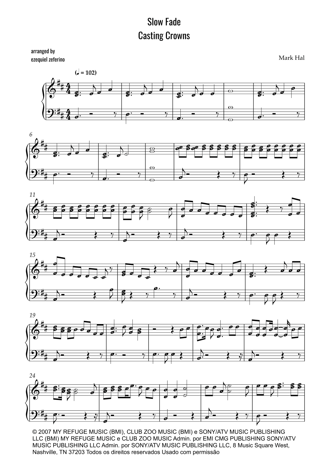 Slow Fade (arr. by ezequiel)