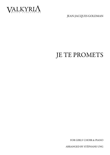 Je Te Promets (arr. Stéphane Ung)