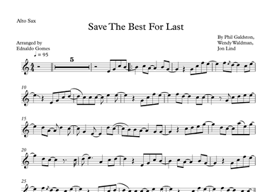 Save The Best For Last (arr. Ednaldo Gomes)