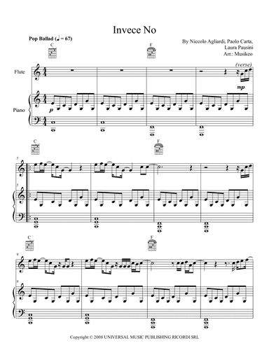 Invece No (arr. Musikeo)
