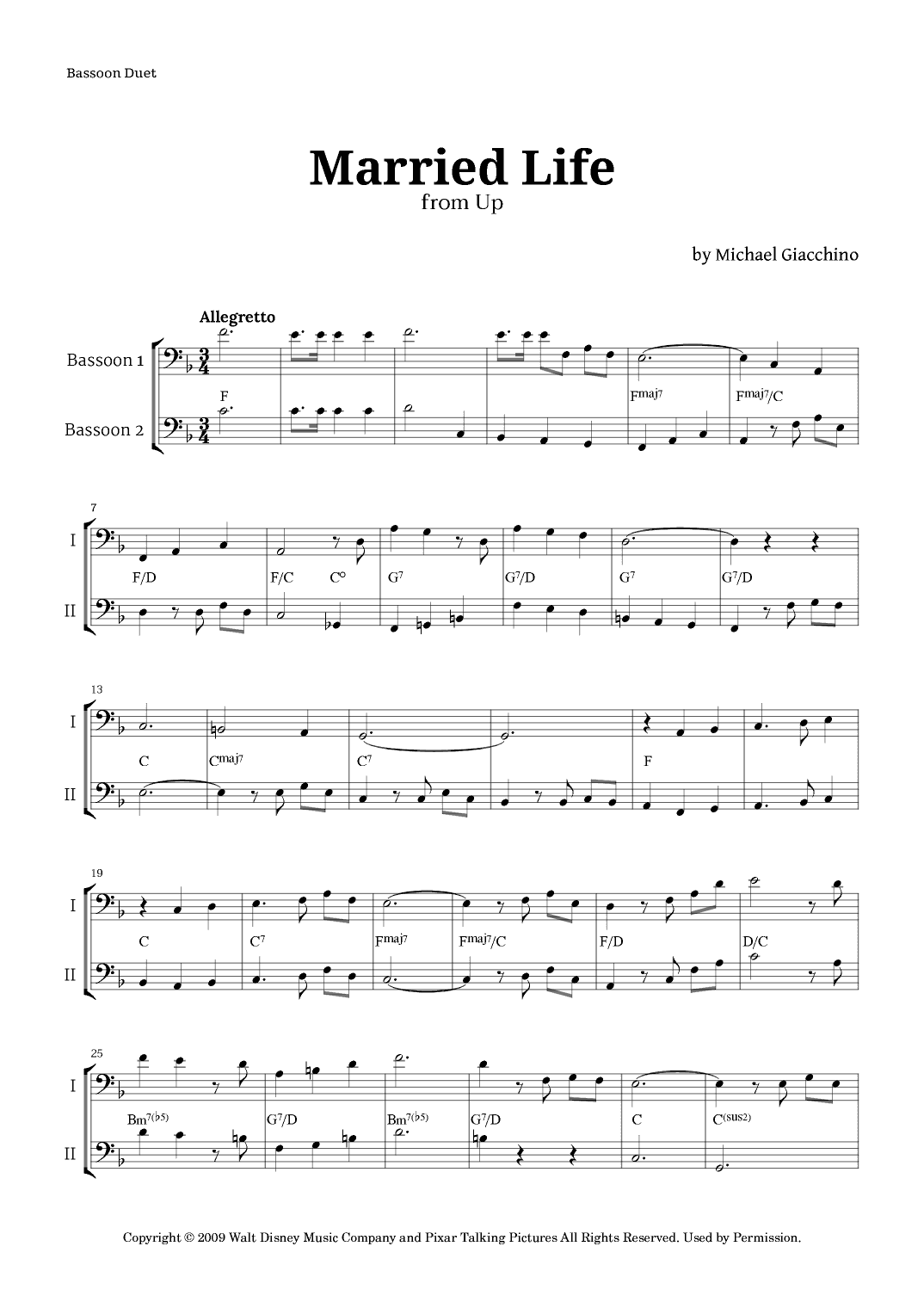 Married Life (arr. Langanho)