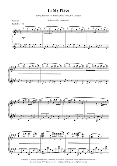 In My Place (arr. Laura Andrés)