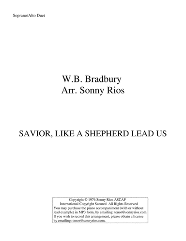 SAVIOR, LIKE A SHEPHERD LEAD US (arr. Sonny Rios)