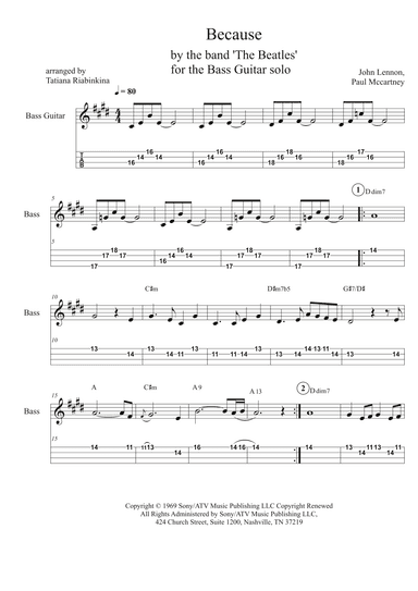 Because (arr. Tatiana Riabinkina)