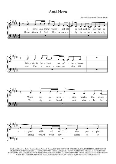 Anti-hero (arr. Julie Wormald)