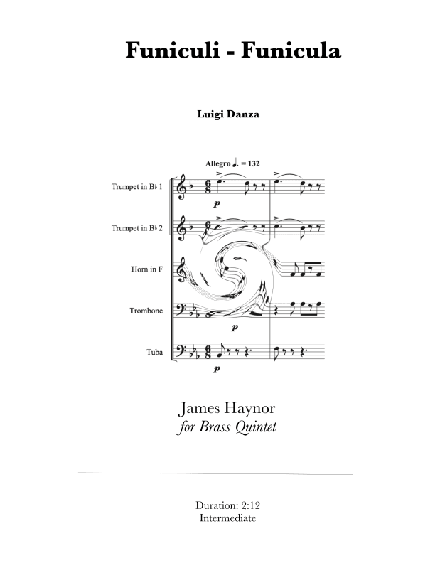 Funiculi - Funicula for Brass Quintet (arr. James Haynor)